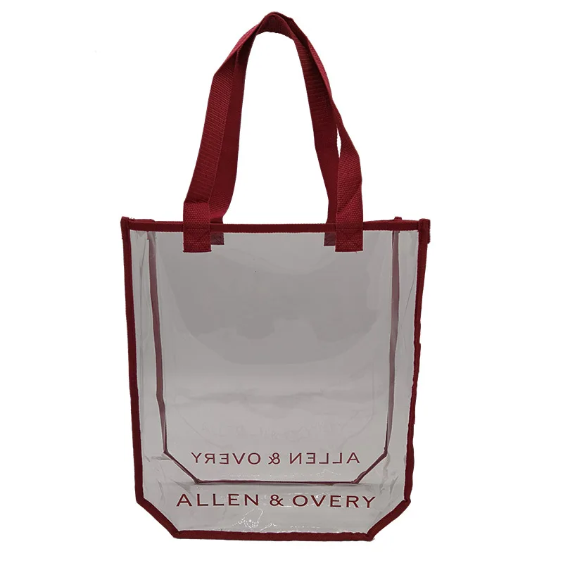 High Quality 30C clear Pvc Waterproof Vinyl Tote Bag