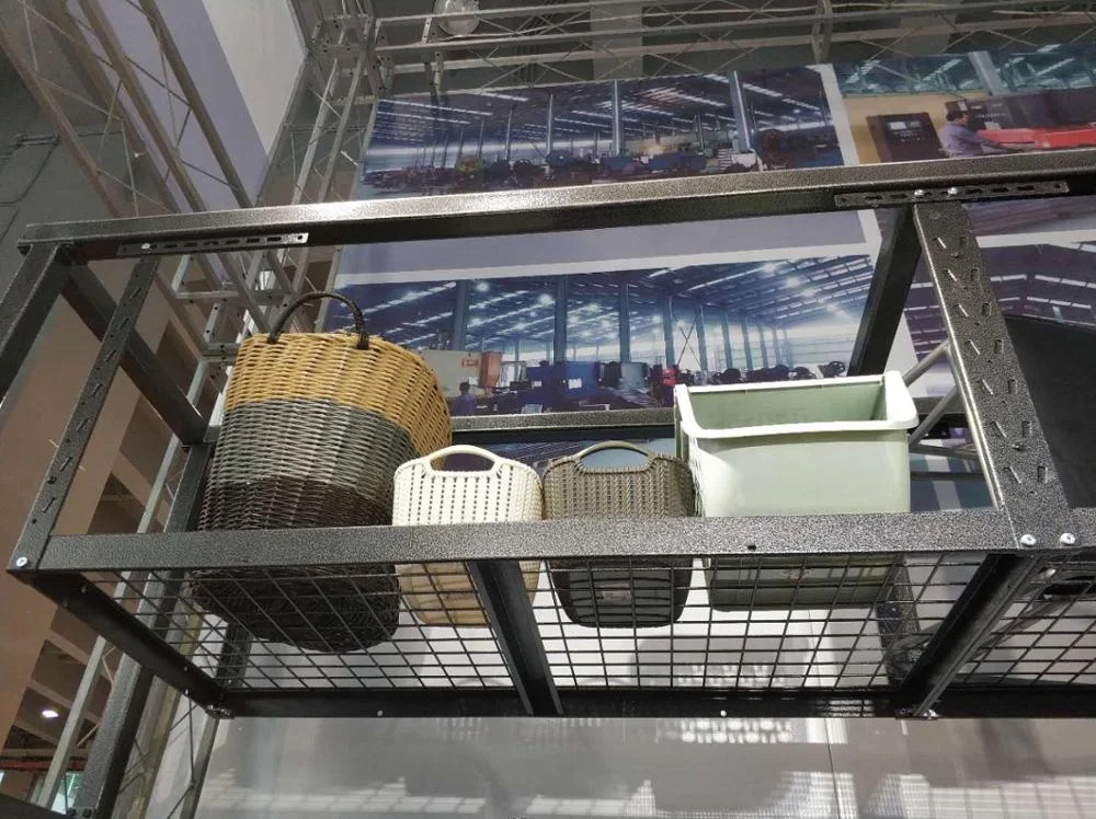 
4x4 foot metal garage wall shelf 2x8 ceilling rack powder coated steel shelving 