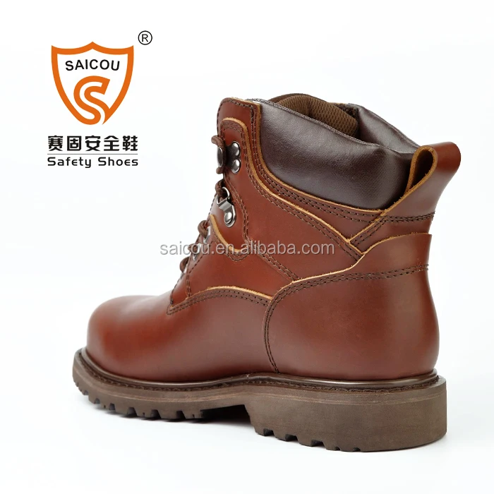 black steel toe security work shoes and safety shoes and goodyear boots manufacturer DC-858