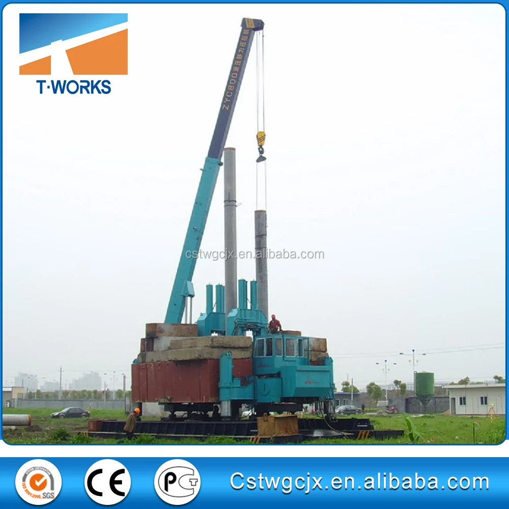 
800T hydraulic static pile driver to do concrete pile pressing for engineering made by Tianwei 