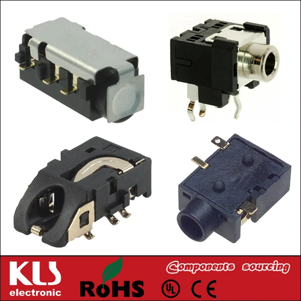 Good quality 246 KLS brand 3.5mm pcb mount audio jack