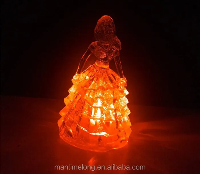 Novelty Romantic Cinderella Nightlight Acrylic Princess Lamp Present For Girlfriend Kids Toy doll night lamp