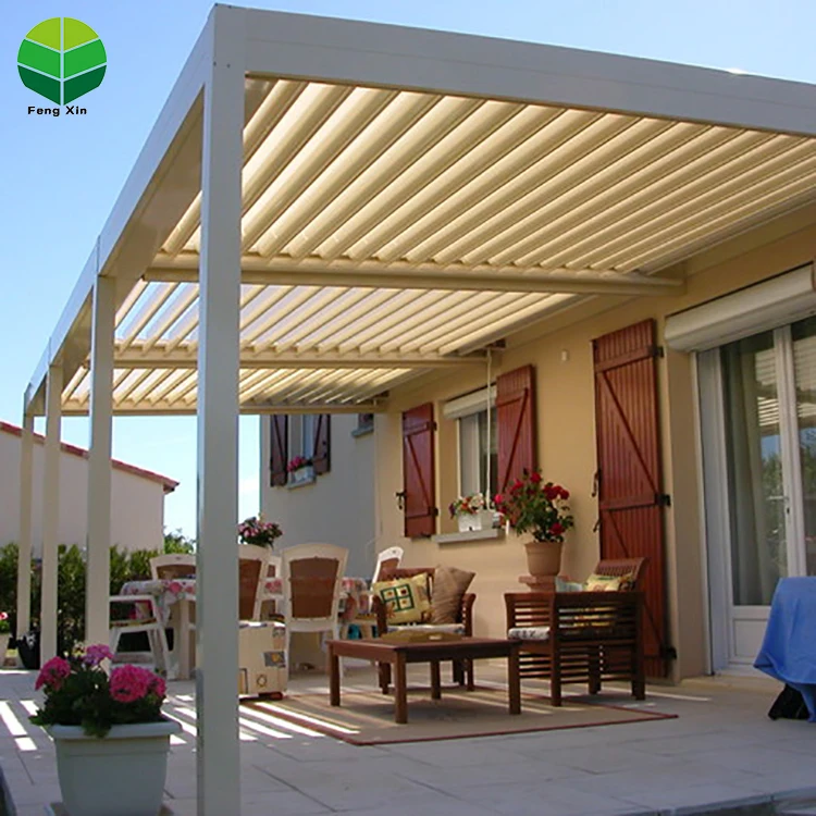 Aluminium Pergola Shutter Gazebo Motorized Louvered Roof Pergolas Aluminum Set