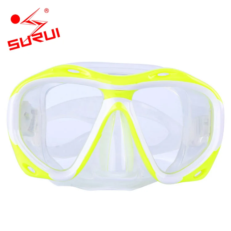 Silicone Tempered Glass Snorkel Custom Scuba Diving Mask for Adult