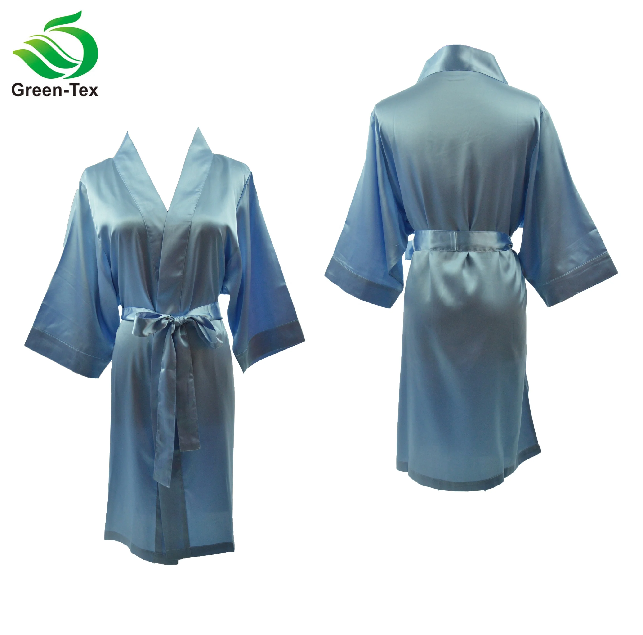 40colors available Cheap promotion gift kimono satin bath robes
