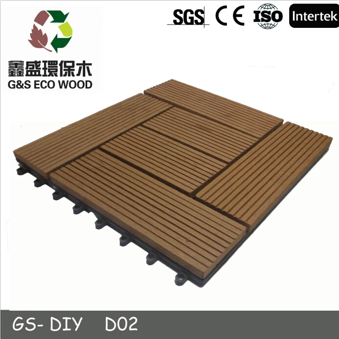 snap together wpc diy flooring tile for garden border and porch