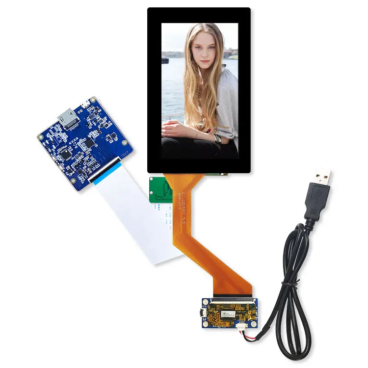 5.5 inch 4k 3840x2160 tft LCD panel with MIPI controller board with touch panel for HMD VR AR