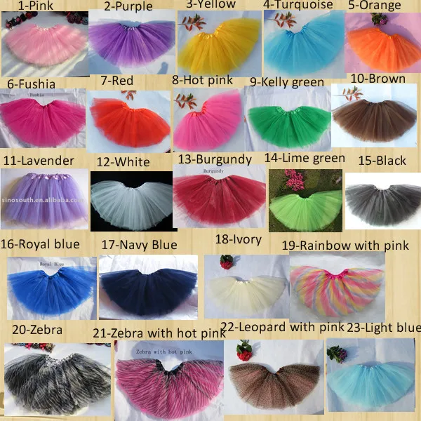 Colorful tutu skirt classical cheap tulle saia infantil ballet tutu skirts baby girls ballerina tutus 0-8T