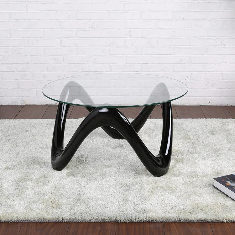 Cheap Design Round Glass Top Center Coffee Table