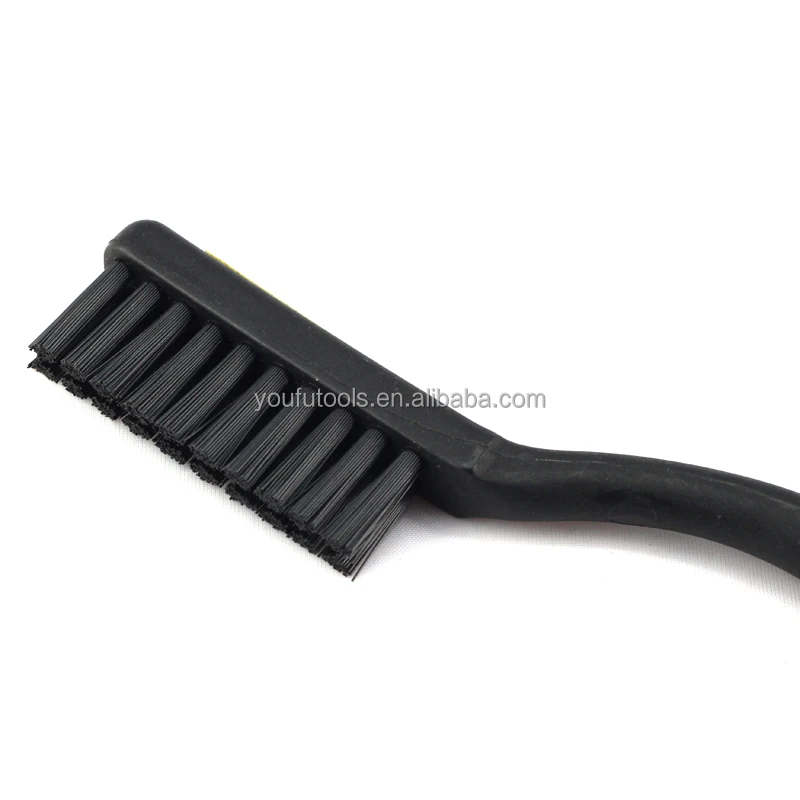 Black Plastic Nonslip Handle 2 Rows Bristle Anti Static ESD Brush