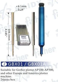 Gerber PGB42BK100 Fisher plotter pen used for AP100-AP300