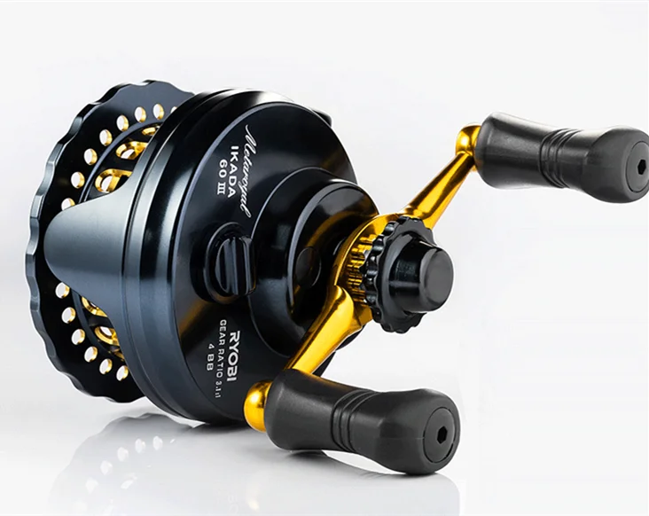 RYOBI 8BB japanese full-metal ikada raft reel fly fishing reel for ice fishing