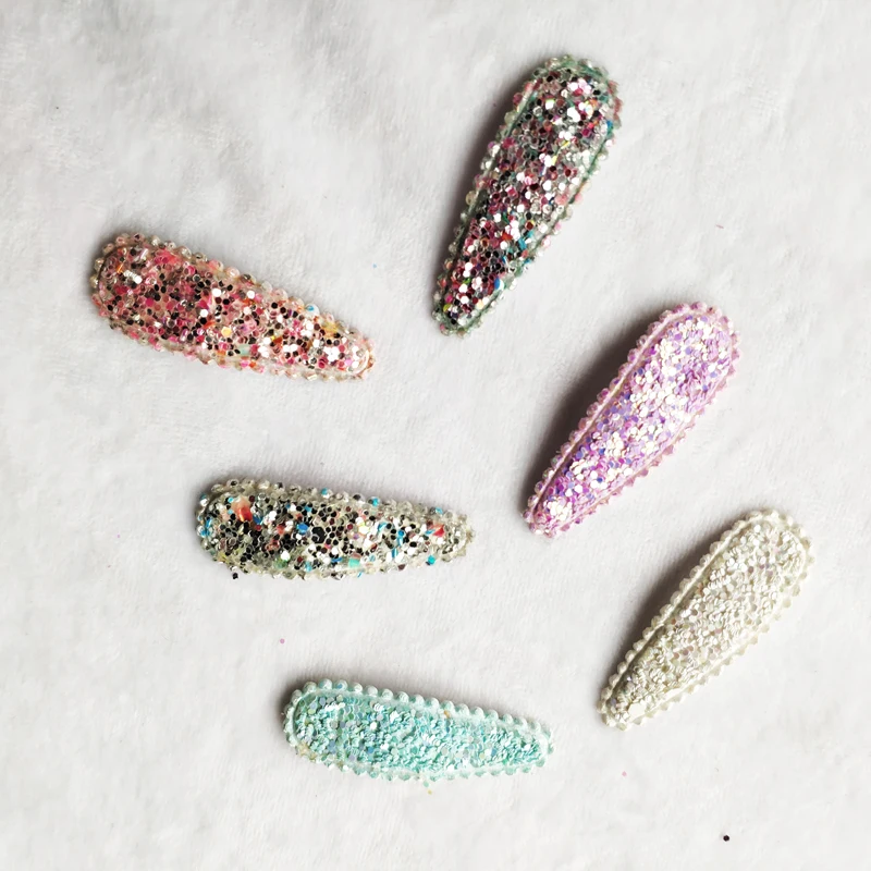 Cute Glitter Hair Snap Clip Hair Accessories Kids Hair Snap Clip