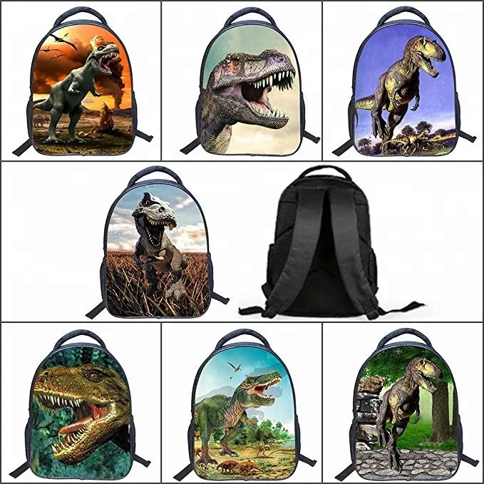 2018 New Style new semester Cool Dinosaur Animal Kids School Backpack 3D Dinosaur Drawing Children Book Bag for boy