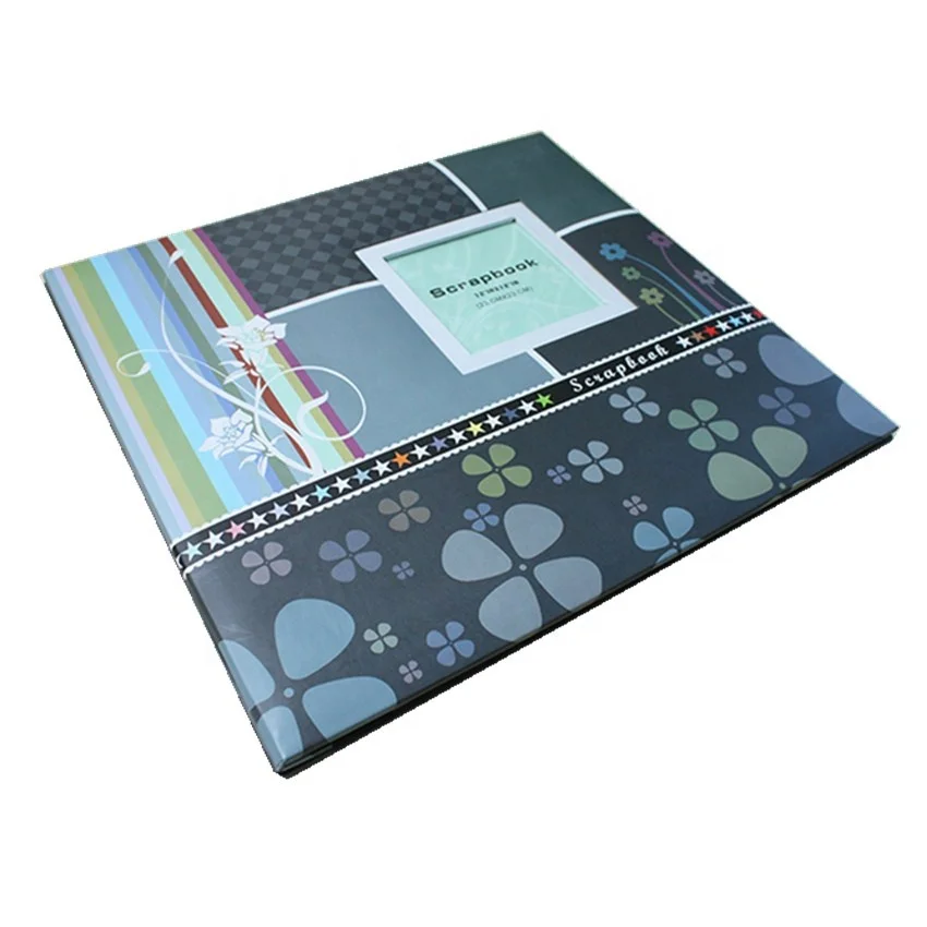 Custom Paper printing cover scrapbook album 12x12 large photo book Family memory paper slip in photo album scrapbook