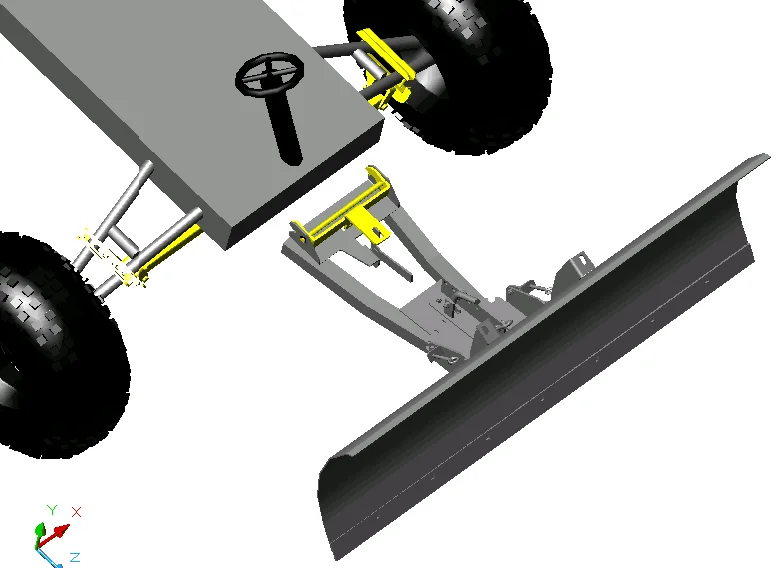 1500 мм/59 дюймов Универсальный быстроразъемный набор для снега (сталь)