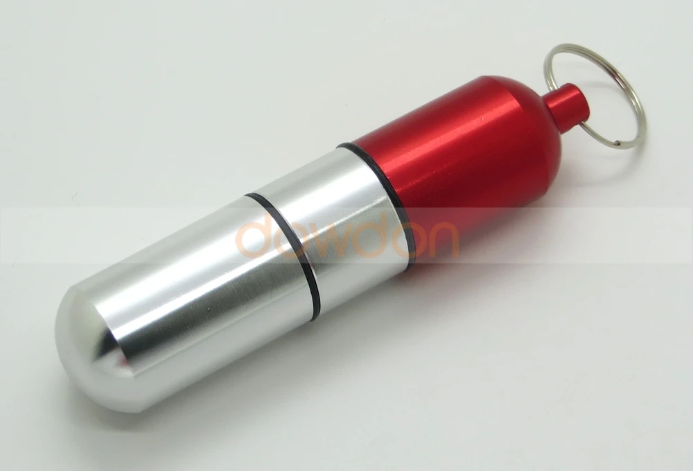 Waterproof Keychain Toothpick Holder Case Pill Box Portable Storage Container for Small Gadgets Support Customize