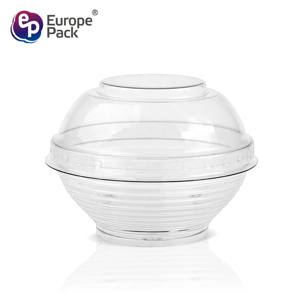Eco-friendly food grade 90ml disposable plastic sugar bowl with lid
