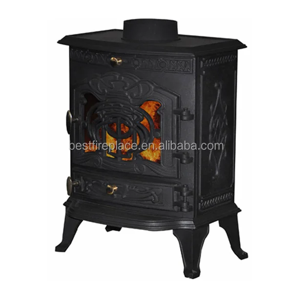 Smokeless Multi Fuel Cast Iron Stove Parts Baroque Indoor Heating Fireplace