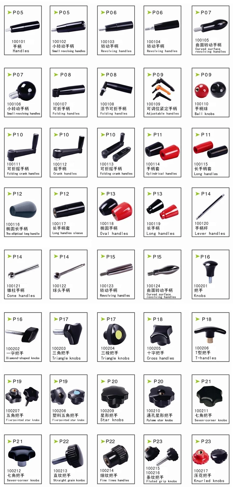 
Factory price industrial metal adjustable clamp lever handle 