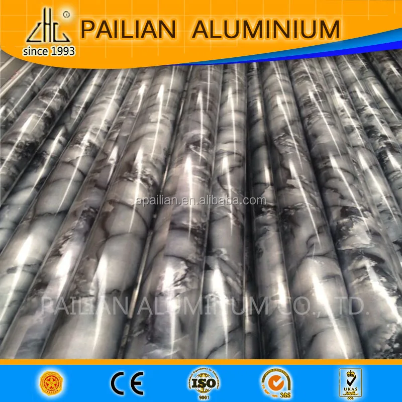 China 2015 Foshan Manufacturer Aluminum Profiles for Wood Garin Cecchini Square or Round Tube