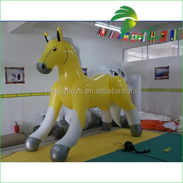Hongyi Inflatable Yellow Horse , Horse Toys