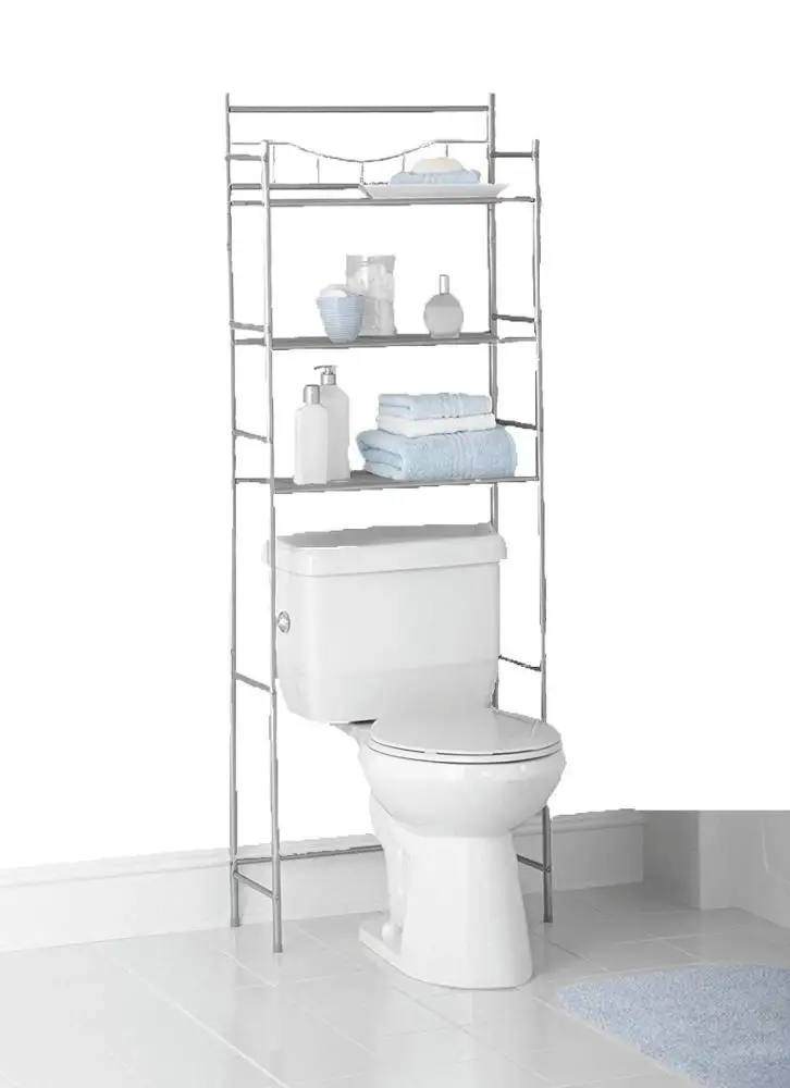 Bathroom Space Save bath towel toilet rack bathroom storage rack Metal Storage Organizer Rack/Free standing Bathroom Shelf