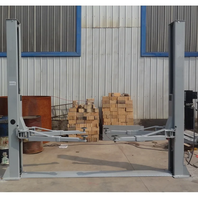 9000lb 4ton Two post floor plate car lift with good quality for car lifting or car repairing from China