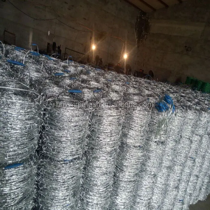 12#*14#galvanized barbed wire fence sharp barb wire coil roll