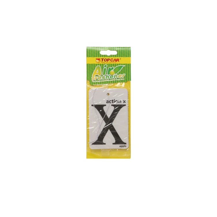 Wholesale Full Color Printed Action-X Paper Hanging Car Perfume Paper Car Air Freshener