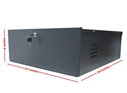 Большой Сверхмощный 16 Калибр 18x18x5 дюймов черный замок безопасности DVR с вентилятором