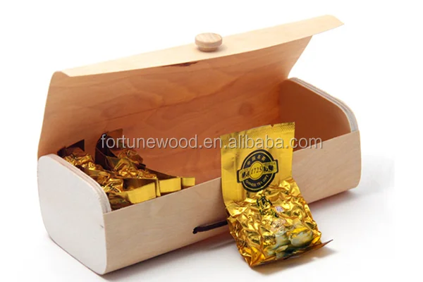 LOW COST paulownia wood tea bag storage box