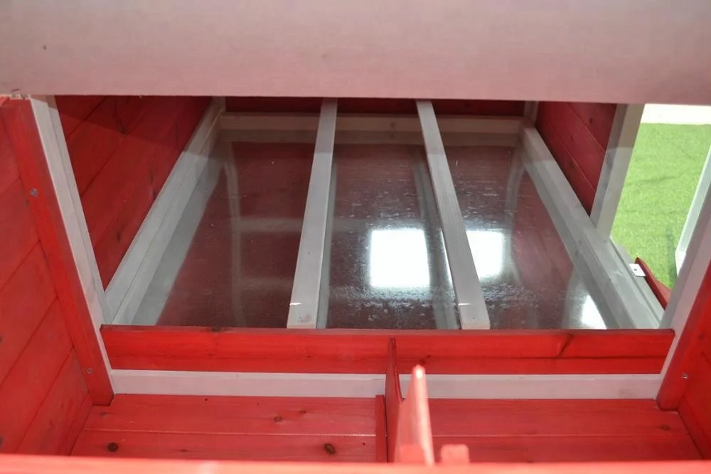 Wooden plastic roof chicken coop