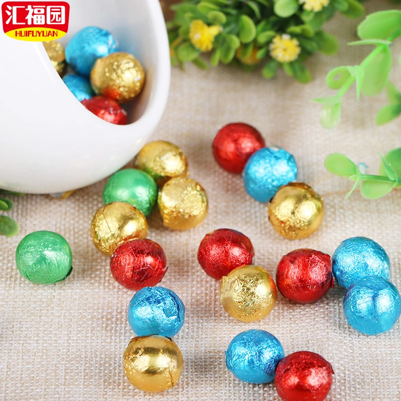 
Ball shape center filled white chocolate candies 