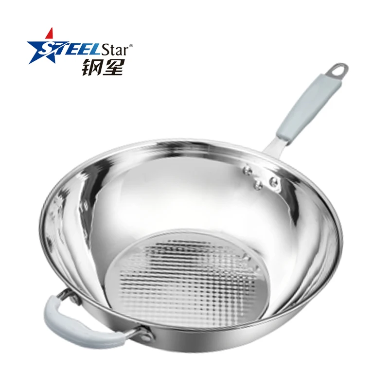 Promotional gifts, Cheap Honeycomb shape bottom stainless steel #304 frying pan with pot lid gift box