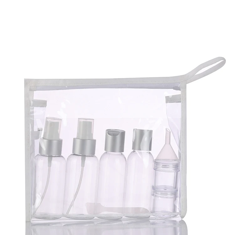 Plastic PET airline cosmetic packaging bottle kit travel for women