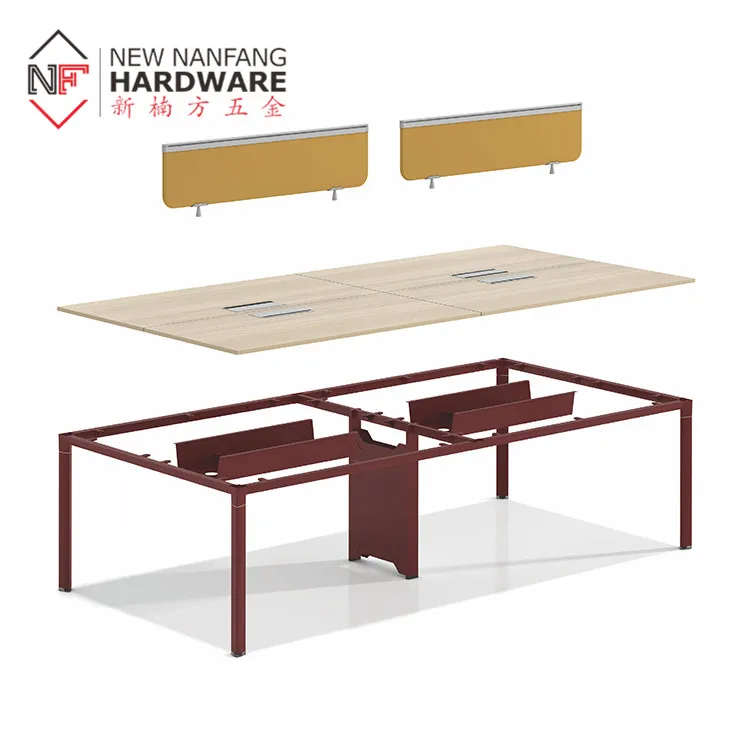 Guangzhou Manufacturers Metal Furniture Table Legs Workstation Frame 4 person Open Workstation Desk Frame Furniture Office