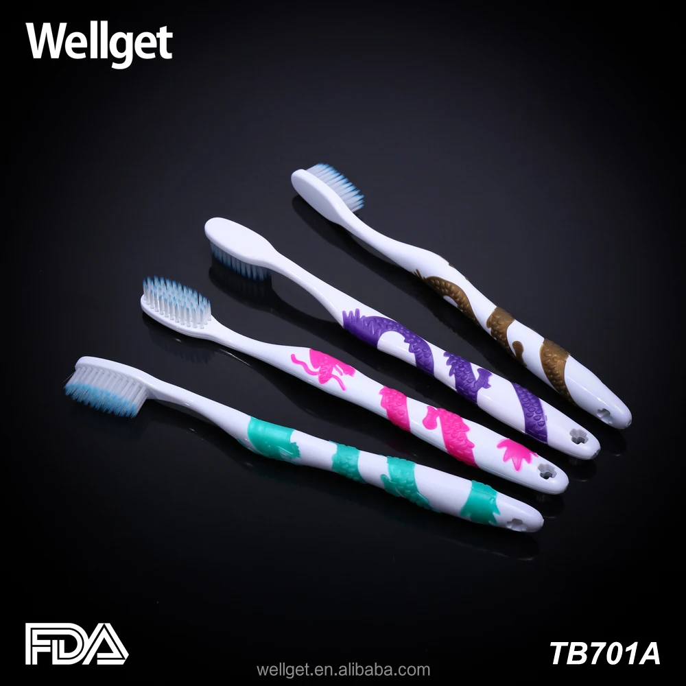 
Nylon Adult Toothbrush with Chinese Dragon Handle 