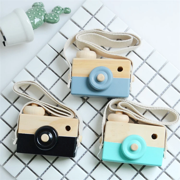 Детская деревянная мини-камера, игрушечная подушка, детская комната, подвесной декор, портативная игрушка, подарок для детей, игрушка