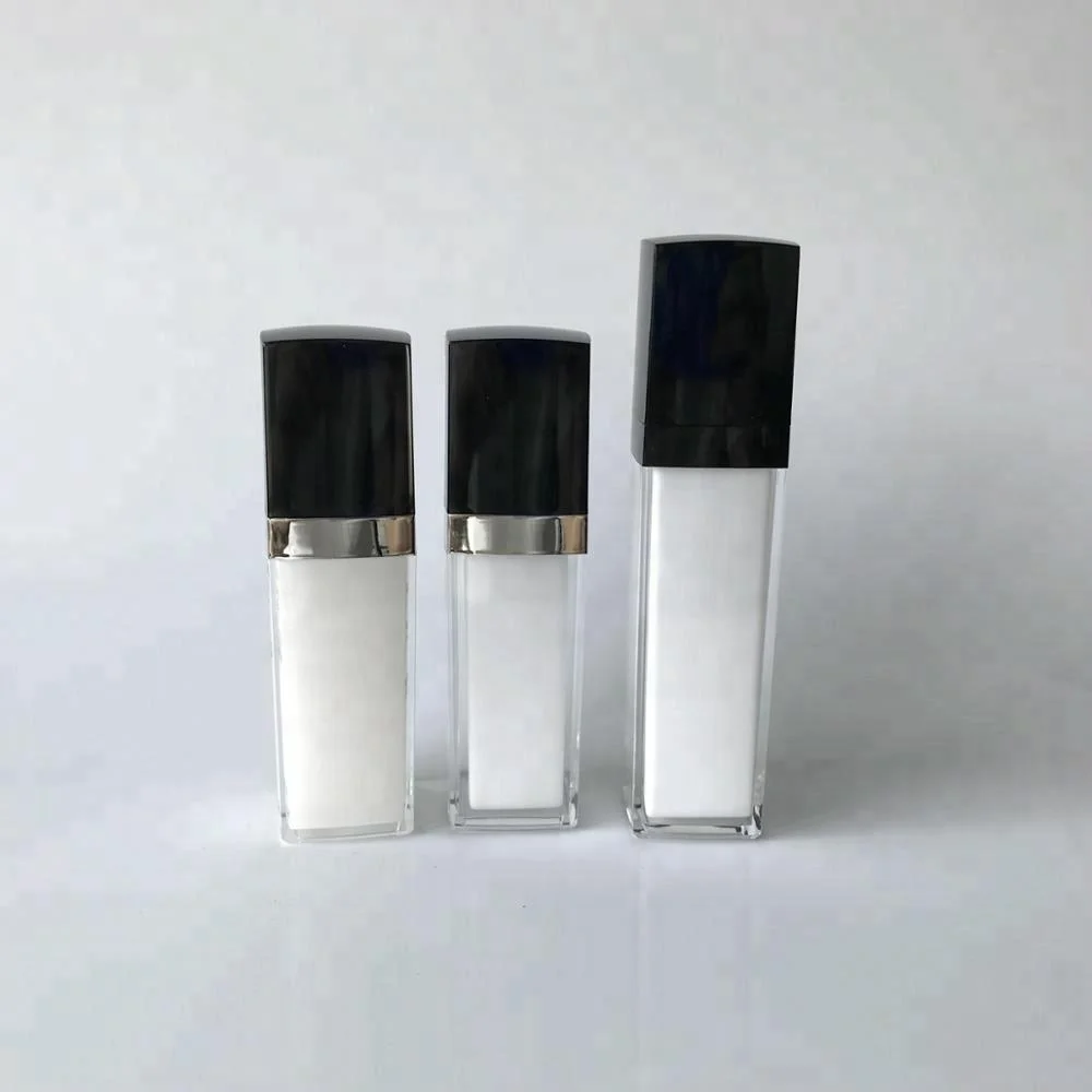 cosmetic  30ml 50ml classic style square acrylic foundation plastic bottles cream jar