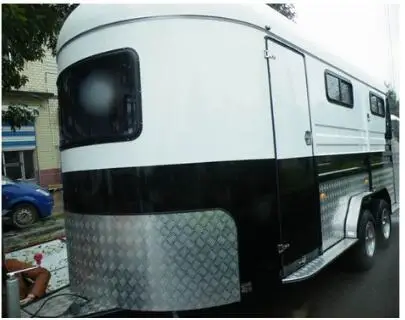 2023 Galvanized 3 Angle Horses Load Trailer for Sale Australian Deluxe Horse Float Cart with Living Quarters Box