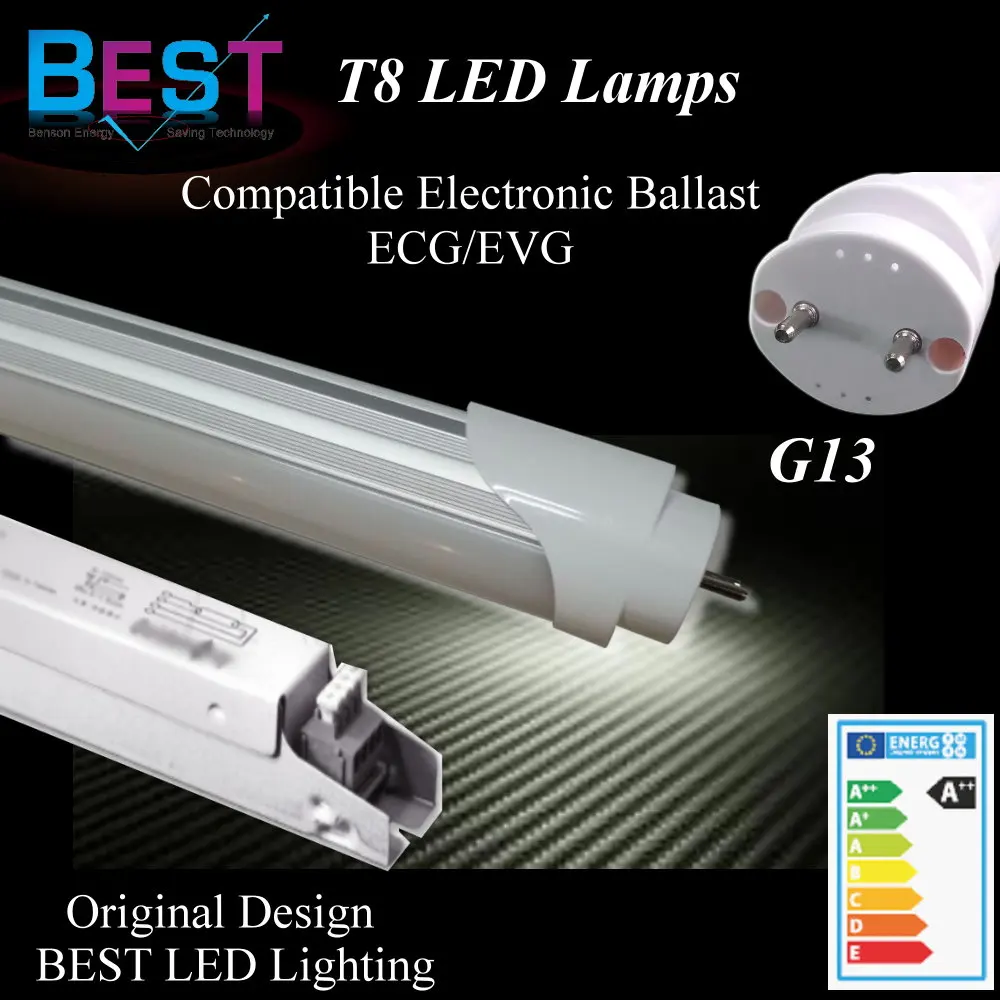 
LED T8 Lamps G13; Retrofit LED Lamps T8 G13: Suitable ECG T8 Lamps 
