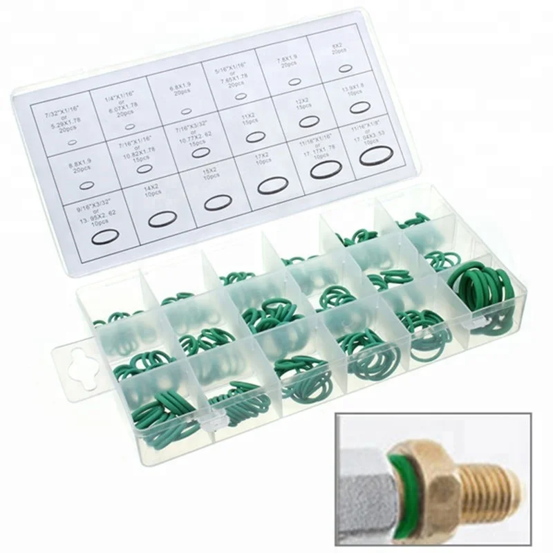 
270 Pcs 18 Sizes Kit Air Conditioning HNBR O Rings Oring Garage Set Car Auto Vehicle Repair With Case 