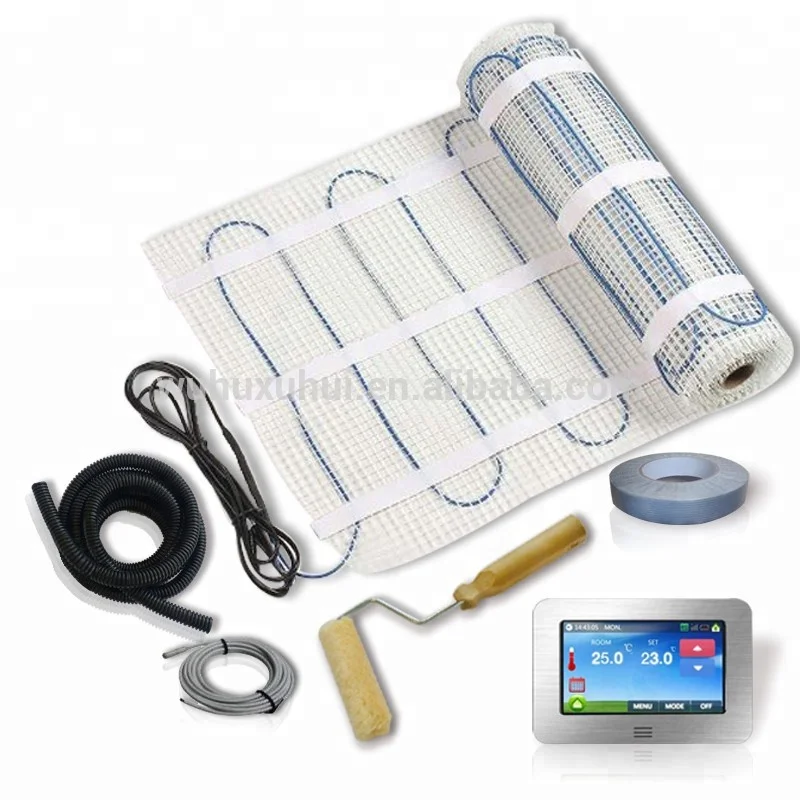 European 2023 best-selling Red mat blue cable household floor warming heating mat for with thermostat