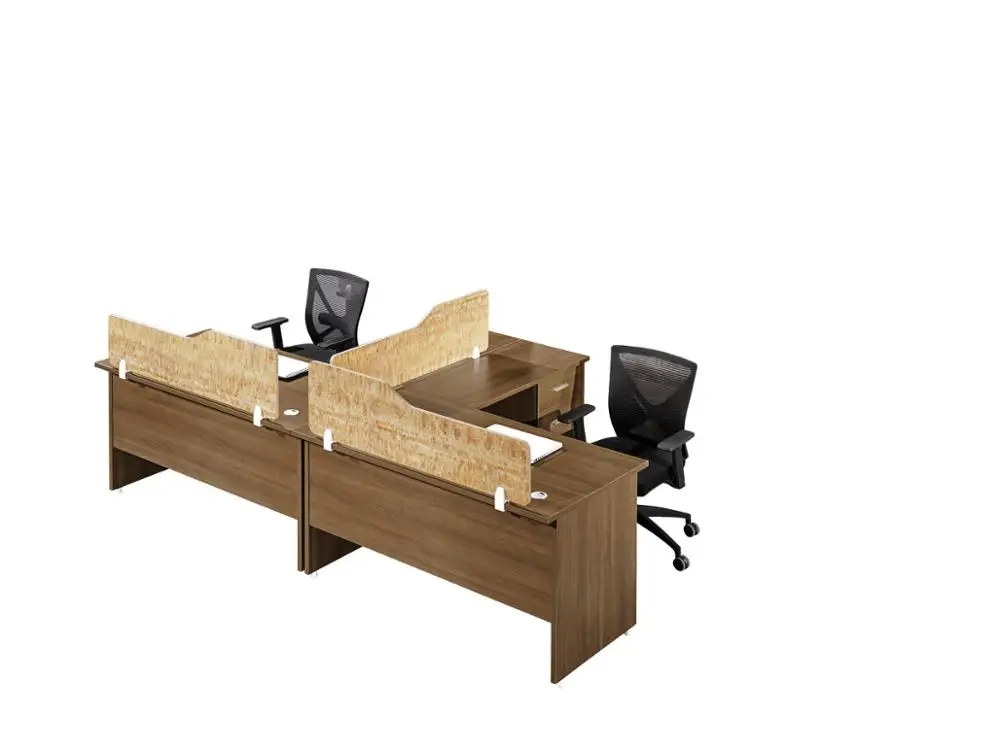 Competitive Price L-shaped 4 person office cubicle 120 degree office furniture workstation