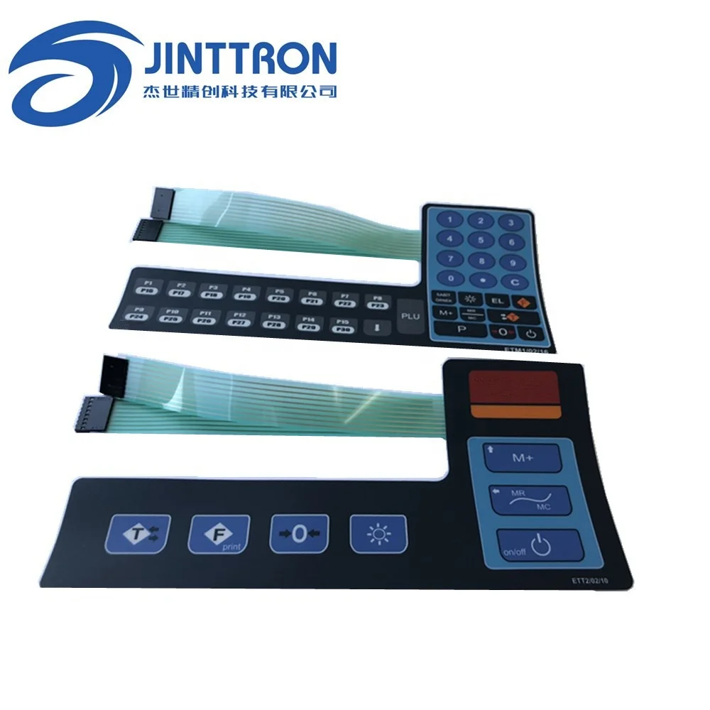 
Membrane keypad/keyboard manufacturer with 3M adhesive with red and yellow Bicolor display window 