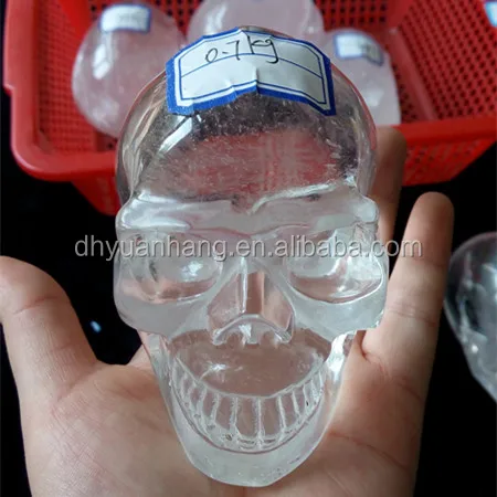 hot sale!natural very clear quartz crystal skulls,hand carved crystal skull head