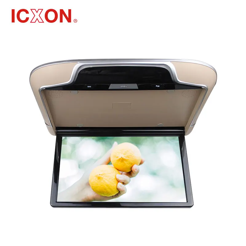 
13.3 inch New Android flip down roof mounted monitor 1080P with atmosphere lamp 