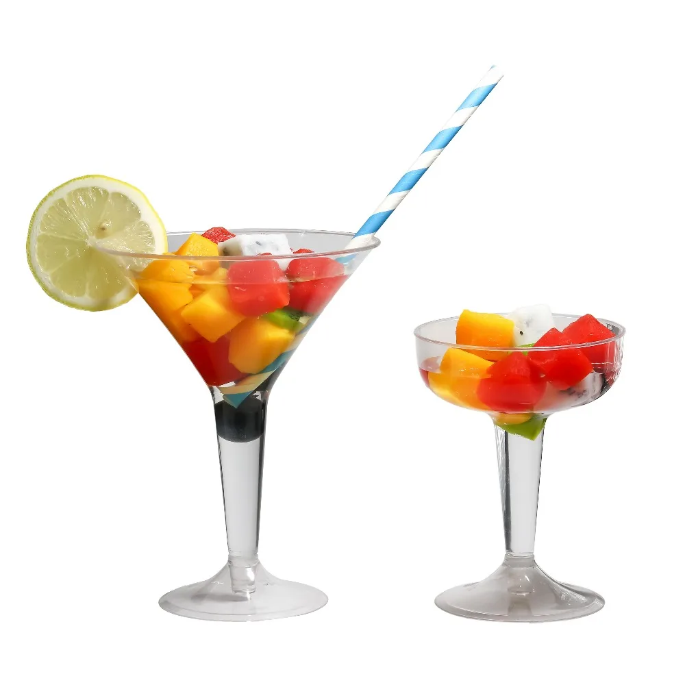 38 oz Cocktail Plastic Cups, Plastic Margarita Cocktail Glasses, Plastic Cocktail Cup With Stem