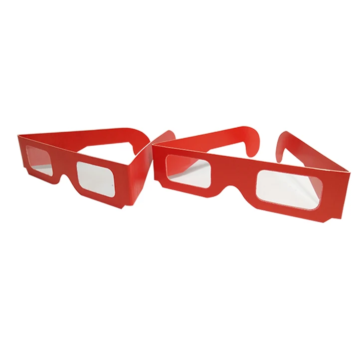 Wholesale Logo Printing Cardboard Diffraction Glasses Love Heart Firework 3D Glasses